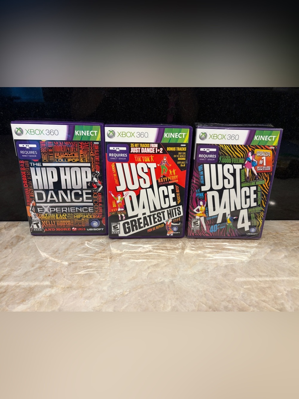 Xbox360 Bundle: Just Dance 4, Just Dance Greatest Hits, Hip Hop Dance Experience